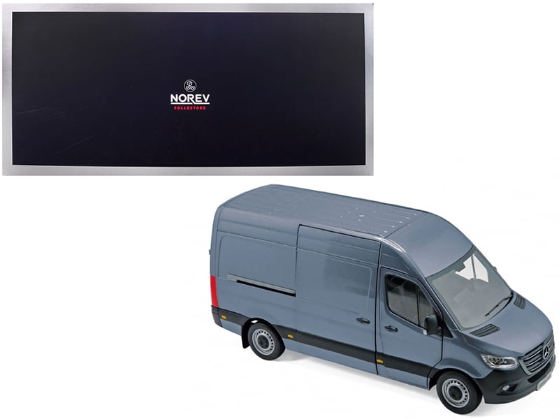 2018 Mercedes Benz Sprinter Cargo Van Blueish Gray 1 18 Diecast Model By Norev Walmart Com Walmart Com