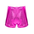 thumbnail image 4 of inlzdz Kids Girls Shiny Sequin Dance Shorts Gymnastics Athletic Tumbling Bottoms Boyshorts Hot Pink 14, 4 of 5