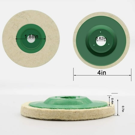 

ammoon Polishing machine Polishing wheel Disc Pad 10pcs Wheel Pads 100mm Inch Round Wool 10pcs 4 Inch Round Wool Felt Disc Wheel Pads 4 Inch Round Wool Felt Disc Wool Disc Pad Felt Disc Wheel Qisuo
