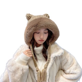 Winter Beanie Hat for Women Warm Fleece Lined Ear Flaps Knit  display picture 1