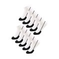 thumbnail image 4 of Medias medias para mujer, calcetines invisibles con cordón trasero sin talón, 10 pares Negro M, 4 of 6