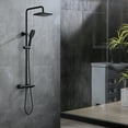 thumbnail image 3 of Exposed Shower System with Brass Thermostatic Shower Valve, Wall Mounted Shower Faucet Set with Height Adjustable Rain Shower Head and Handheld, 3 of 8