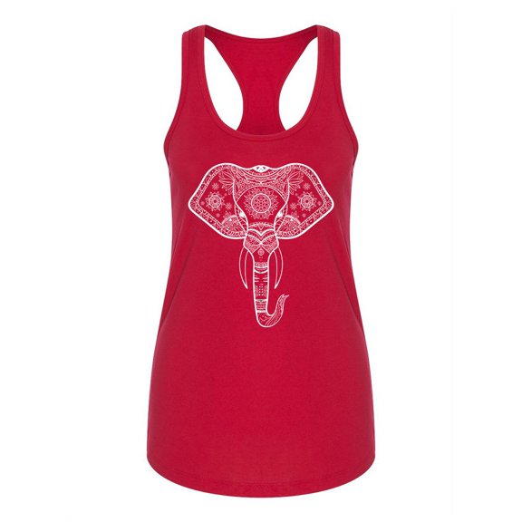 Henna Elephant Head  Tank Women -Image by Shutterstock, Female x-Large