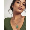 thumbnail image 3 of Bestyle Women Pear-Shaped Necklace Pendant Healing Tree of Life Jewelry Nature Aventurine Gemstone Necklace Energy Gifts for Her - August, 3 of 8