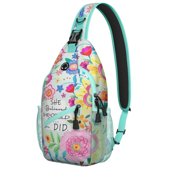 Bohemian Style Sling Bag Colorful Anti-Theft Shoulder Backpack for Women Artistic & Comfortable