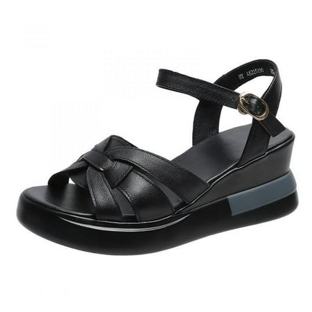 

Homedles Sandals Women- Comfortable Casual Gift for women Open Toe Summer Flat Sandals for Women Black