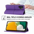thumbnail image 6 of Dteck for Samsung Galaxy A13 4G Case PU Leather Flip 1 Wallet with 3 Card Slots Cover With Strap 360 Cover Protection Anti Drop Anti Scratch Magnetic Cover for Samsung Galaxy A13 4G, Purple, 6 of 6