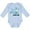 AE-Light Blue, variant on My Uncle Loves Me with Cute Sharks Boys or Girls Long Sleeve Baby Bodysuit