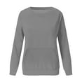 thumbnail image 6 of Dwellite Womens Plus Size Sweatshirts Crew Neck Long Sleeve Oversized Hoodies Fall Pullover Tops with Pockets 2025 Fashion Gray L, 6 of 6