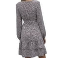 thumbnail image 4 of DYMADE Women Plus Size Long Sleeve Floral Print Holiday Dress, 4 of 4