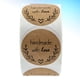 thumbnail image 3 of 1 rollo/500 unidades de pegatinas románticas de papel kraft autoadhesivas para manualidades, etiquetas para repostería, embalaje y envoltorios de regalo., 3 of 7