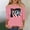Pink, variant on Lumosvexa Summer Womens Casual T-Shirt for Women Graphic Short Sleeved Shirt Tops Crew Neck T-Shirt Red Size XL