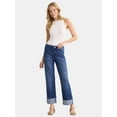thumbnail image 2 of Time and Tru Women's Wide Cuff Jeans, 29” Inseam, Sizes 0-22, 2 of 5