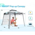 thumbnail image 2 of Quictent 10x10 Pop Up Canopy Tent Lightweight, Portable, and Versatile for Beach and Sporting Events with Sun Protection and Easy Setup, Gray, 2 of 7