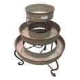 thumbnail image 1 of Esschert Design USA ZYCT500 Three Tier Round Plant Stand, Zinc, 1 of 1