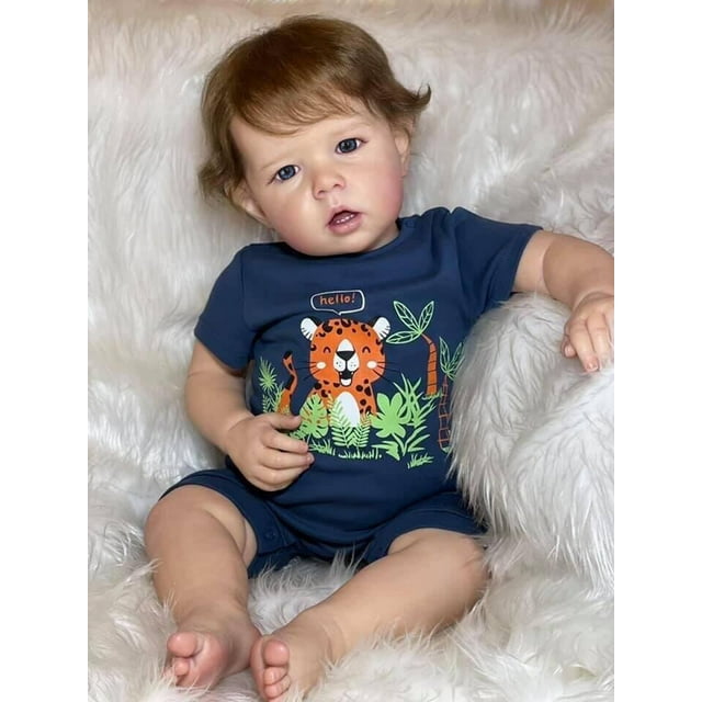 Muñeca Reborn para niños pequeños Anano Liam Boy, 50 cm, vinilo de cuerpo completo