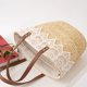 thumbnail image 5 of Bolso de mano bohemio de verano para mujer bolso de compras tejido de paja a la moda bolso de playa sencillo para mujer, 5 of 9