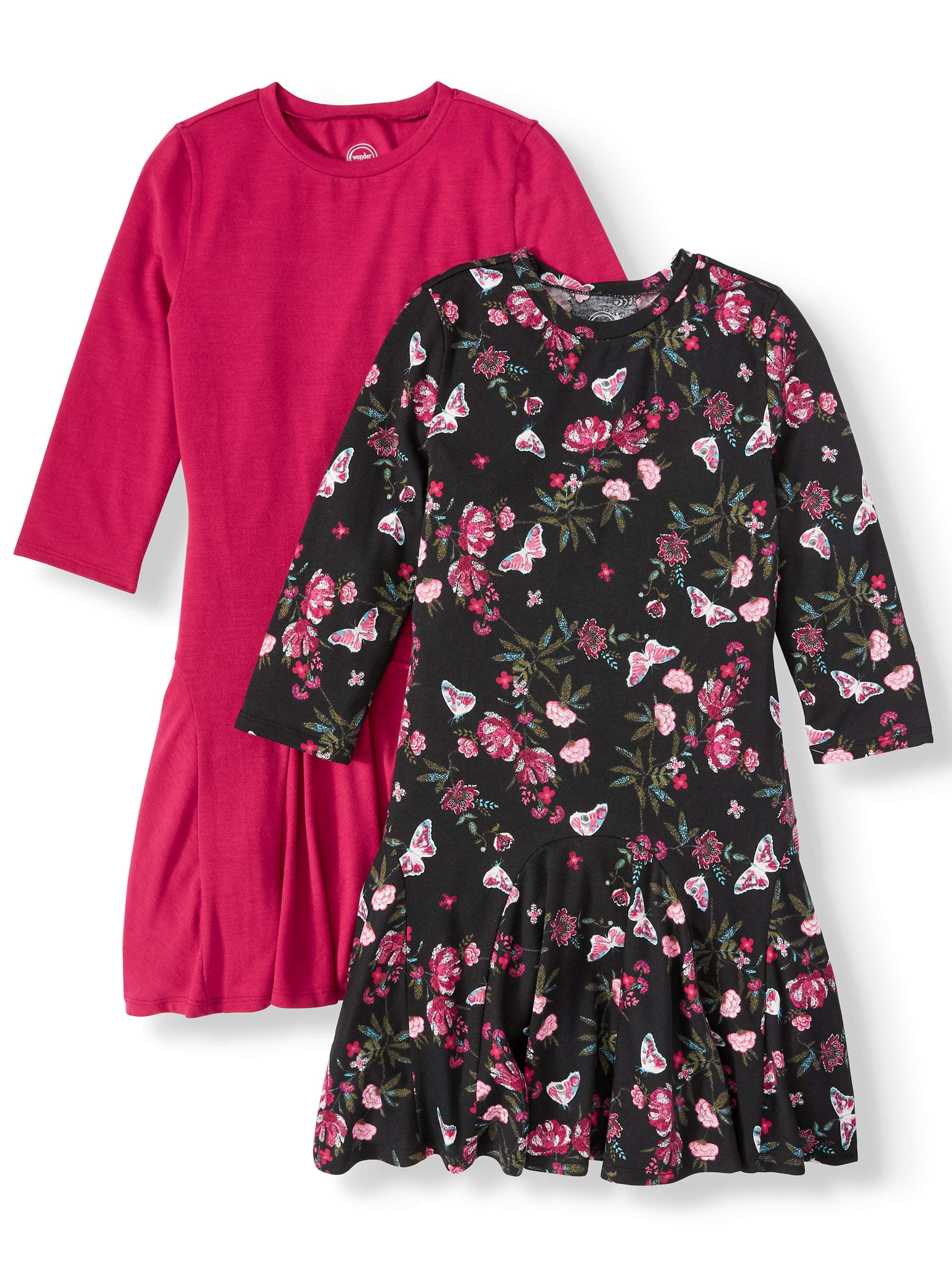 girls long sleeve skater dress