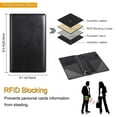 thumbnail image 3 of Fintie Server Book Organizer with Zipper Pocket, PU Leather Restaurant Guest Check Presenters Card Holder for Waitress, Waiter, Bartender, Black, 3 of 7