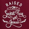 thumbnail image 5 of Wild Bobby Raised on Sweet Tea and Jesus Inspirational/Christian Women Graphic Tee, Maroon, Medium, 5 of 5