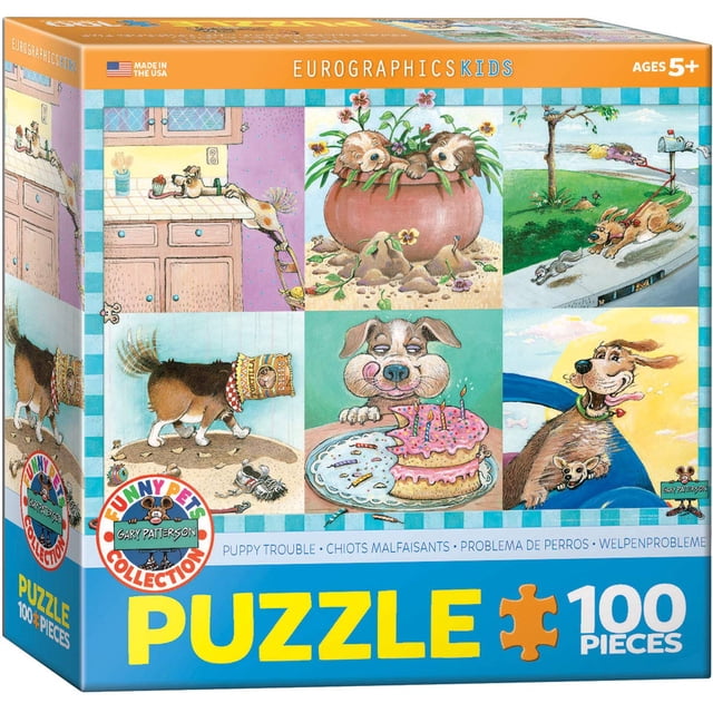 Puzzle EuroGraphics Puppy Trouble de 100 piezas de Gary Patterson