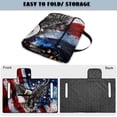 thumbnail image 5 of Psesaysky Golf Cart Seat Covers Universal Golf Cart Seat Blanket with 4 Pockets and Handle Fit for EZGO TXT RXV/Club Car DS Precedent Front Seats 2-Person Seats, USA Flag with Eagle, 5 of 8