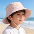 thumbnail image 4 of Jamicy Baby Sun Hat Summer Sun Protection Wide Brim Soft Lining Beach Hats for Boys and Girls Toddler Bucket Hat, 4 of 9
