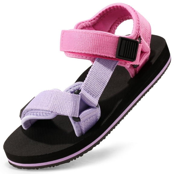 HARVEST LAND Girls Beach Sandals with Adjustable Straps Little Kids Water Sandals for Athletic Summer Outdoor