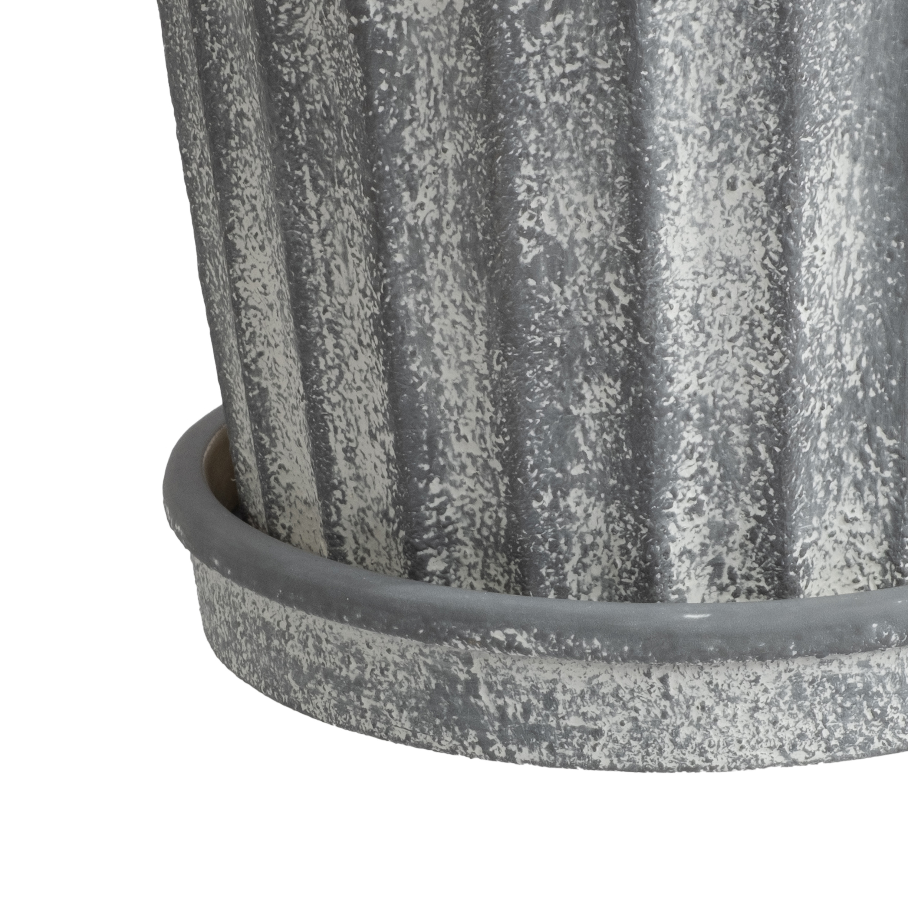 My Texas House 8 inch Shell Gray Ceramic Planter Pot
