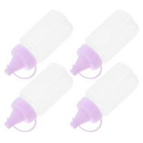 BESTYASH Set of 4 Plastic Squeeze Bottles for Condiments, Portable Sauce Dispensers for Kitchen and BBQ Use