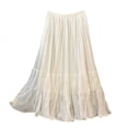 thumbnail image 6 of Tulle Skirts for Women Elastic Waist Pleated Mesh A Line Flowy Midi Skirt Elegant Tutu Skirt, 6 of 6