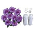 thumbnail image 4 of Decoración de flores delanteras de coche de boda BLESIY ramo de flores artificiales Violeta decoraciones de la boda del coche, 4 of 8