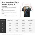 thumbnail image 5 of Pofeuu Flower Field Skull Print Mens Casual Short Sleeve Shirts Beach Summer Spread Collar Pocket Tops Men's Casual Short-sleeved Shirt-XX-Large, 5 of 5