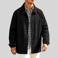 thumbnail image 3 of Lutiedan Mens Button down Jackets Fall Lightweight Vintage Barn Jacket Long Sleeve Corduroy Lapel Outwear with Pockets S-XXL, 3 of 7