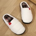 thumbnail image 5 of Shadoumai Unisex Winter Indoor Slippers Warm Half Coverage Home Slides Cozy Lined Shoes For Women And Men, 5 of 7
