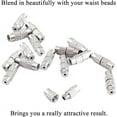 thumbnail image 5 of 12mm Length Jewelry Barrel Screw Quick Tighten Strong Connection Coordinate Beautifully Twist Clasps Hole Tube Fastener Cord End Caps Silver 50 PCS for Waist Beads Anklets Necklaces, 5 of 5