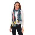 thumbnail image 2 of FORMRS Womens Scarf Winter Soft Long Big Warm Shawls Wrap Tassel Scarves, Pink Floral Flamingo, 2 of 9
