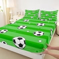 thumbnail image 4 of Erosebridal Teens Ball Games Sport Queen Sheet Sets,Football Sport Soccer Lovers Kids Bed Set 4 Pieces, 4 of 6