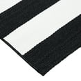 Better Homes & Gardens 7' x 10' Black and White Striped Outdoor Rug