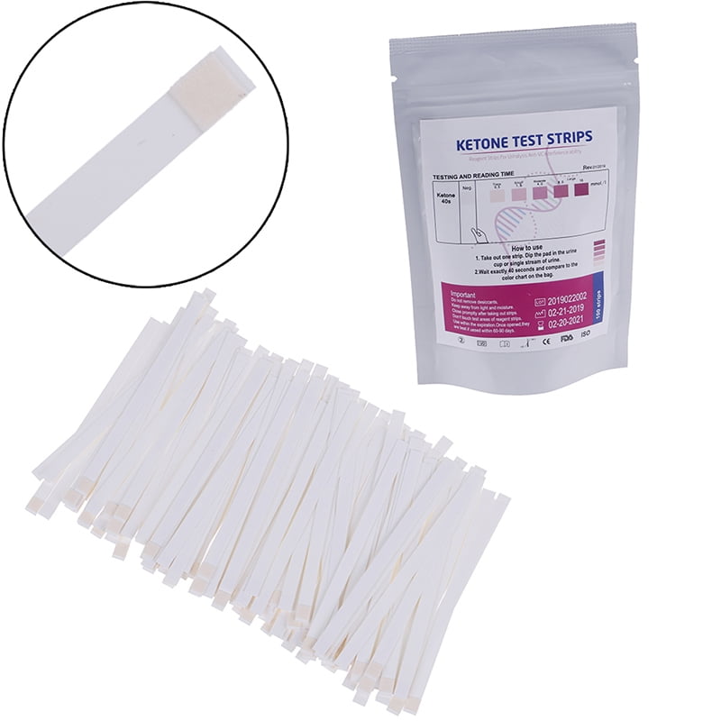 100pcs/set Ketone Strips PH Meter Home Ketosis Urine Test Dipstick Test Paper YT 