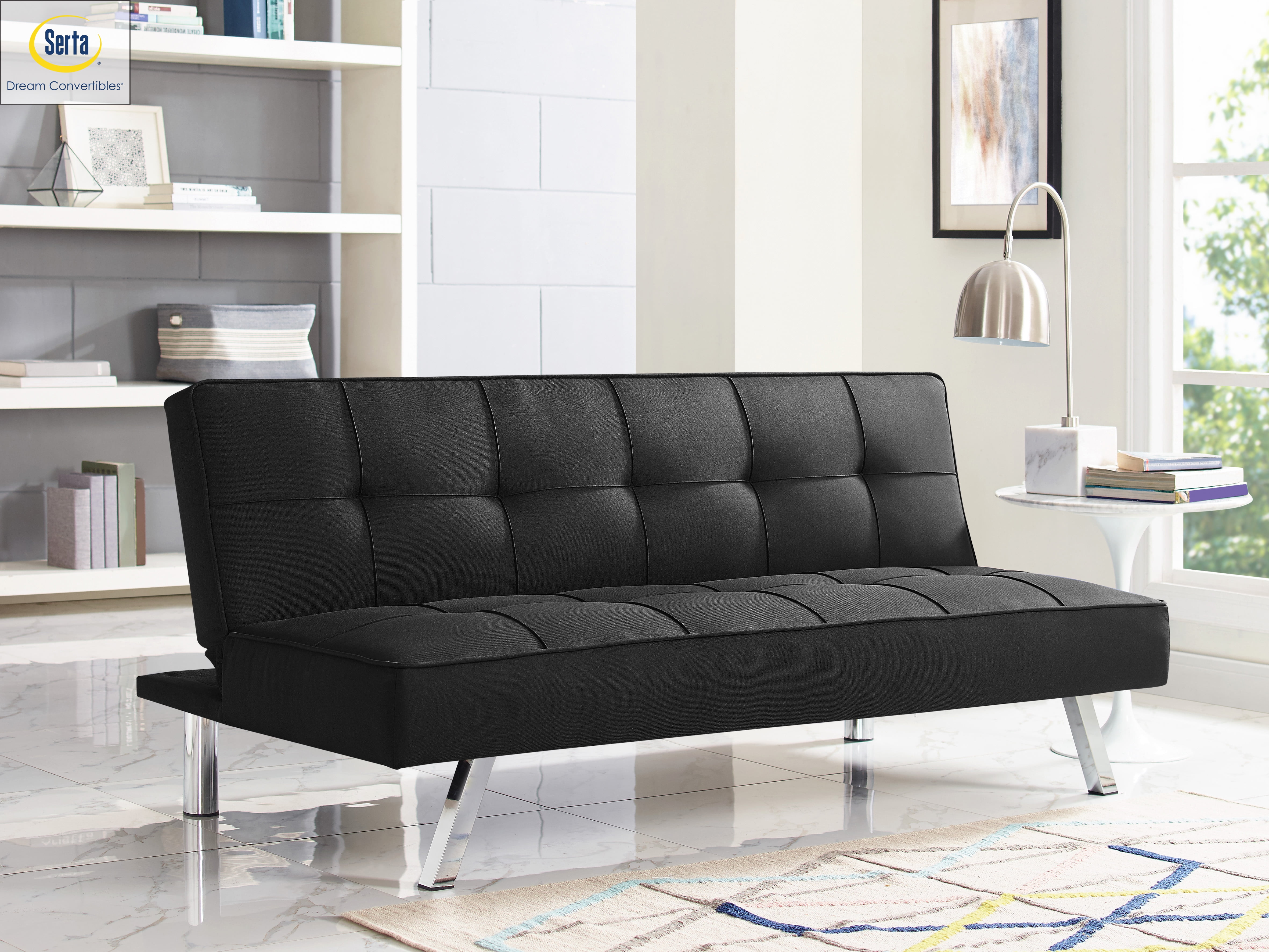 room essentials black futon