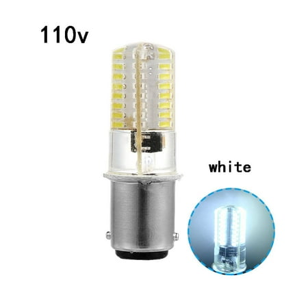 

for Sewing Machine 2.6W 64SMD White/Warm White BA15D 110/120V LED Corn Bulbs Crystal Lamp WHITE 110V