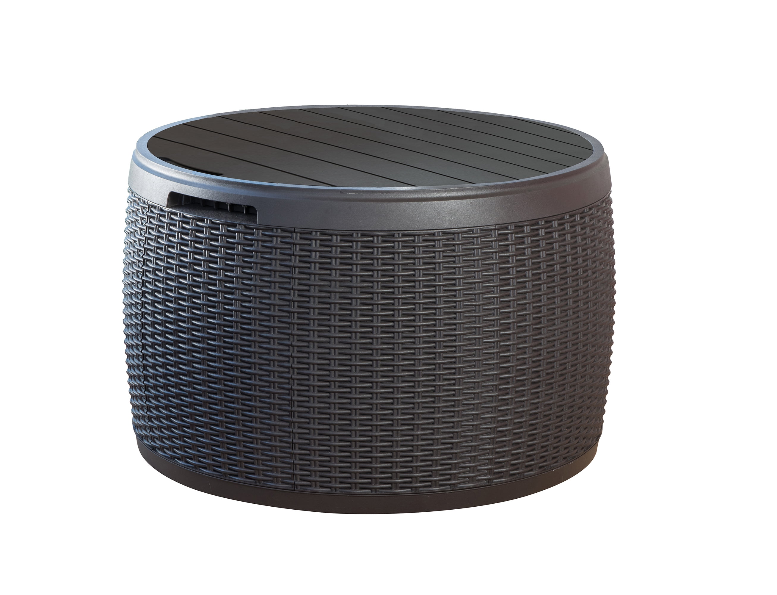 Keter Circa Rattan Resin 37-Gal Storage Plastic Deck Box, Espresso Brown by Keter