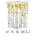 thumbnail image 4 of Split Shower Curtain for Transfer Bench, Yellow Polka Dot Fabric Shower Curtains for Bathroom, Ombre Abstract White Monochrome Tub Sliding Transfer Bench Waterproof Bath Curtains 72"x78", 4 of 9