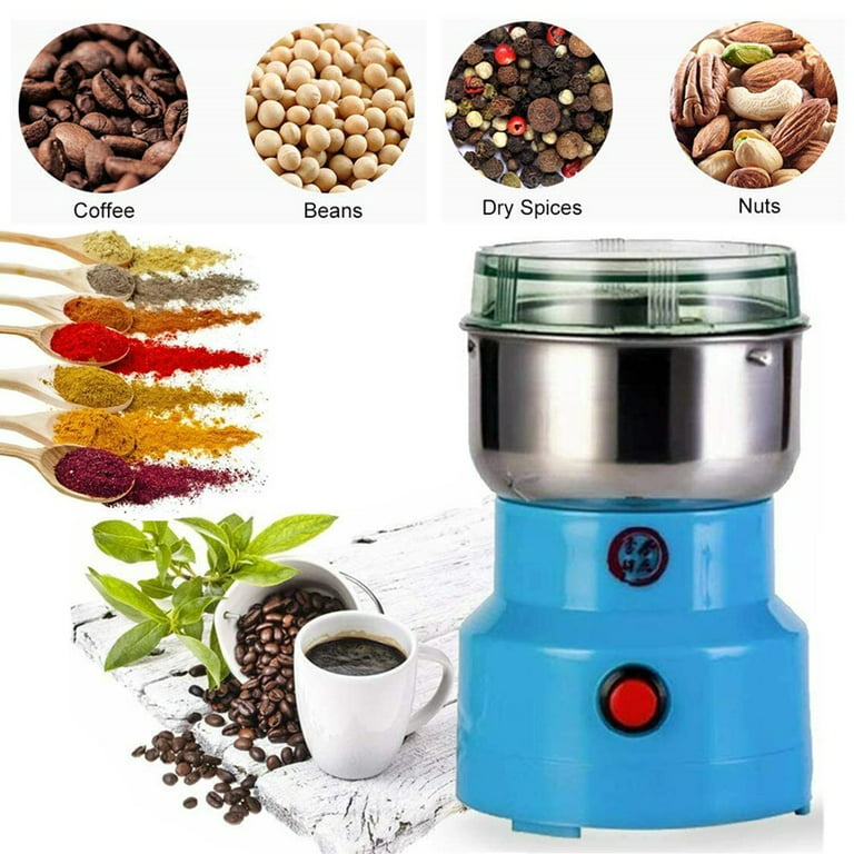 Coffee Grinder Electric, Turimon Small Coffee Bean Grinder/Coffee  Blender/Coffee Mill For Spices, Food, Nuts, Herbs With Cleaning Brush -  Black - 3 to