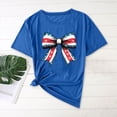 thumbnail image 2 of Camisas de Manga Corta para las Mujeres Moda Casual Impresión Cuello Redondo Suéter Tee Blusas, 2 of 6