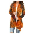 thumbnail image 2 of WXLWZYWL Halloween Cardigans for women 2024 Ghost Pumpkin Bat Spide Web Witch Graphic Coats Long Sleeve Lightweight Tops Open Front Fall Jackets, 2 of 6