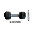 thumbnail image 2 of Lightweight Anti-Slip Dumbbell, Rubber Blue, 2 Count, 2 of 4