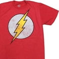 thumbnail image 4 of DC Comics The Flash Logo Distressed Graphic Print Men's Red T-Shirt (Medium), 4 of 4