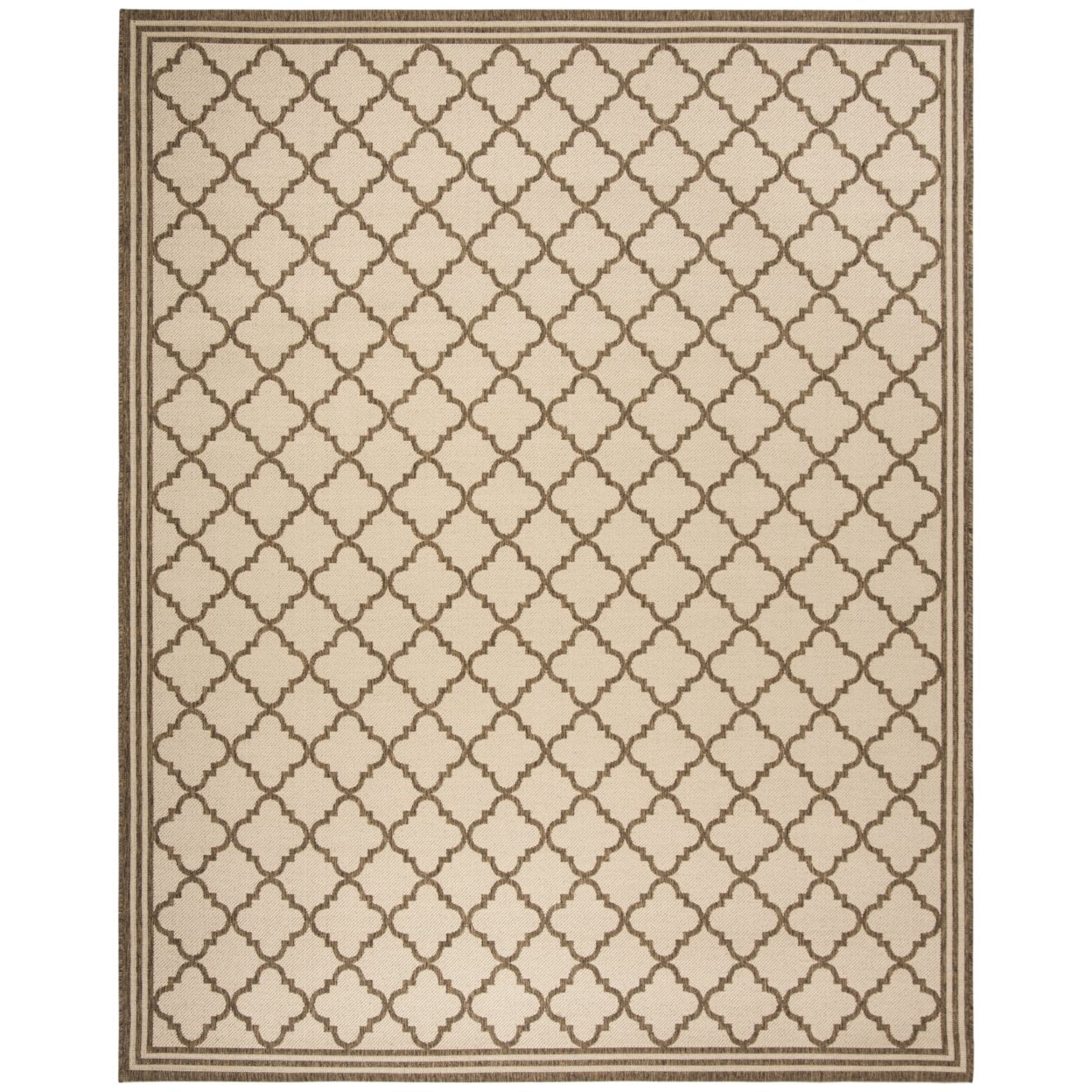 SAFAVIEH Beach House Richard Geometric Indoor/Outdoor Runner Rug, Cream/Beige, 2'2" x 12'